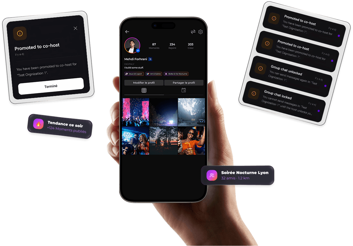 Aperçu de l'app Syncity